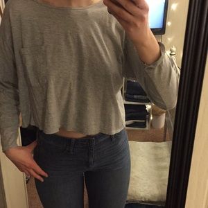 Never worn gray crop top